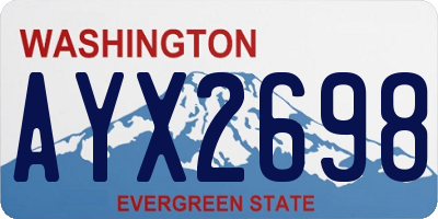 WA license plate AYX2698