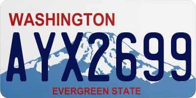 WA license plate AYX2699