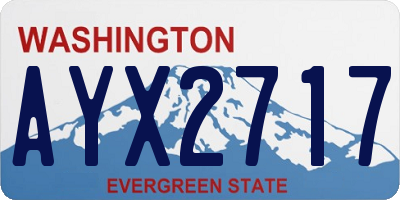 WA license plate AYX2717