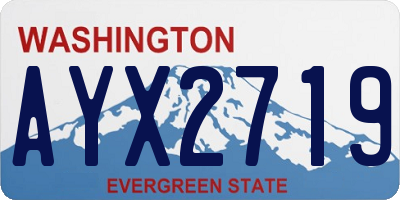 WA license plate AYX2719