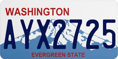 WA license plate AYX2725