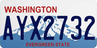 WA license plate AYX2732