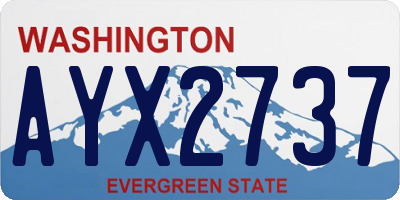 WA license plate AYX2737