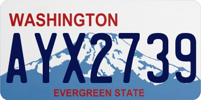 WA license plate AYX2739