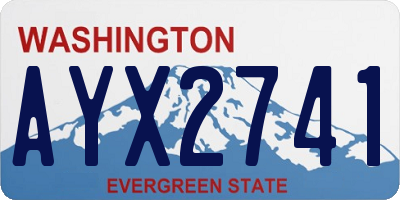 WA license plate AYX2741