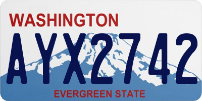 WA license plate AYX2742