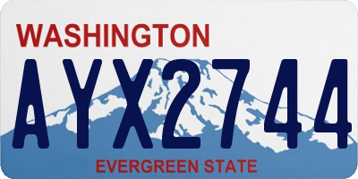 WA license plate AYX2744