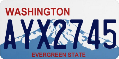 WA license plate AYX2745