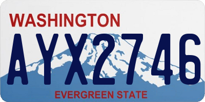 WA license plate AYX2746