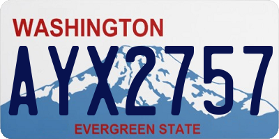 WA license plate AYX2757