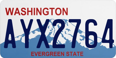 WA license plate AYX2764