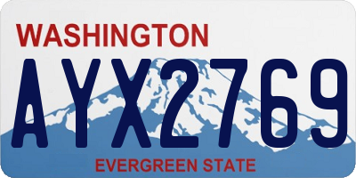 WA license plate AYX2769