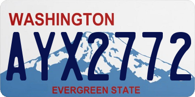 WA license plate AYX2772