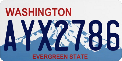 WA license plate AYX2786