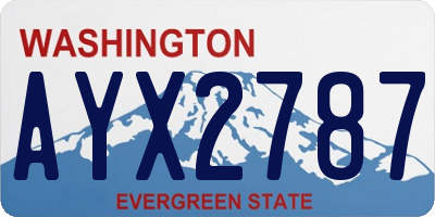 WA license plate AYX2787