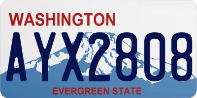 WA license plate AYX2808