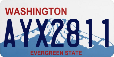 WA license plate AYX2811