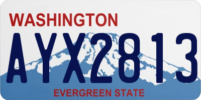 WA license plate AYX2813