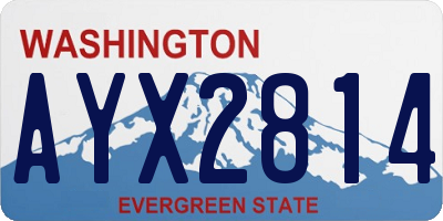 WA license plate AYX2814