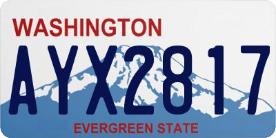 WA license plate AYX2817