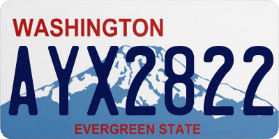 WA license plate AYX2822