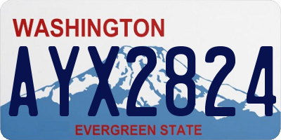 WA license plate AYX2824