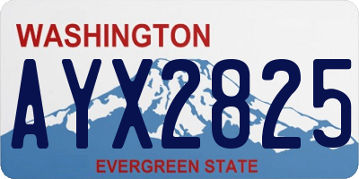 WA license plate AYX2825