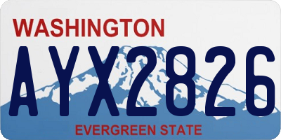 WA license plate AYX2826