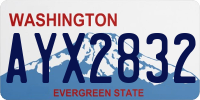 WA license plate AYX2832