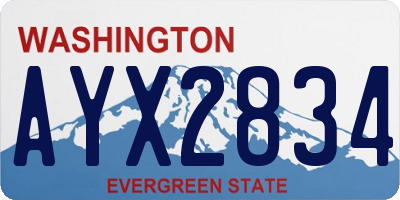 WA license plate AYX2834