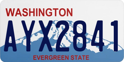 WA license plate AYX2841