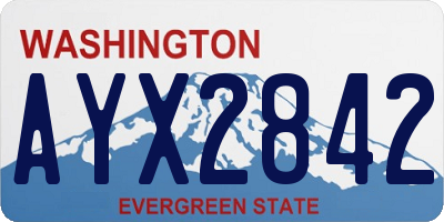 WA license plate AYX2842