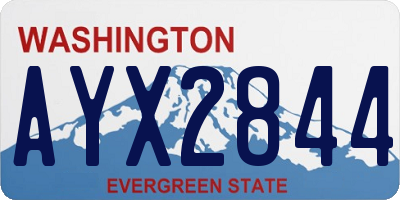 WA license plate AYX2844