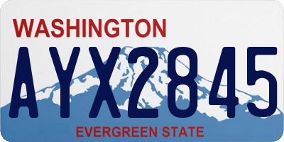 WA license plate AYX2845