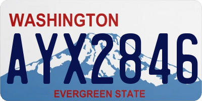 WA license plate AYX2846