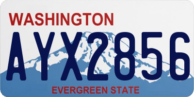 WA license plate AYX2856