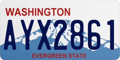 WA license plate AYX2861