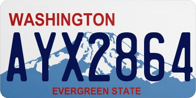 WA license plate AYX2864