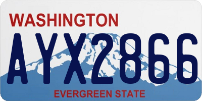 WA license plate AYX2866