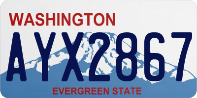 WA license plate AYX2867