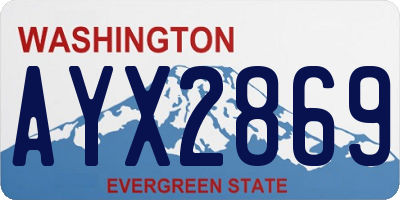 WA license plate AYX2869