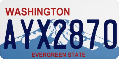 WA license plate AYX2870