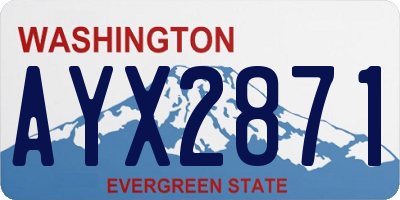 WA license plate AYX2871