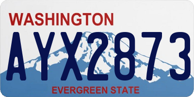 WA license plate AYX2873