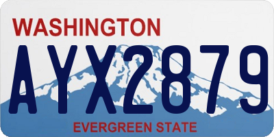 WA license plate AYX2879