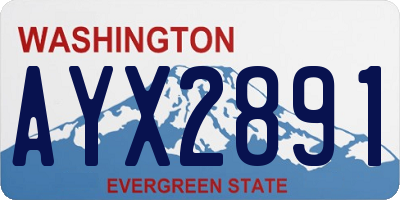 WA license plate AYX2891