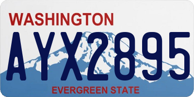 WA license plate AYX2895