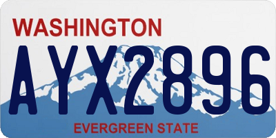 WA license plate AYX2896