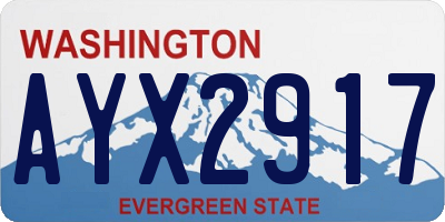 WA license plate AYX2917