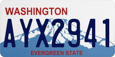 WA license plate AYX2941